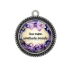 Pendentif Cabochon Argent -  une super assistante sociale