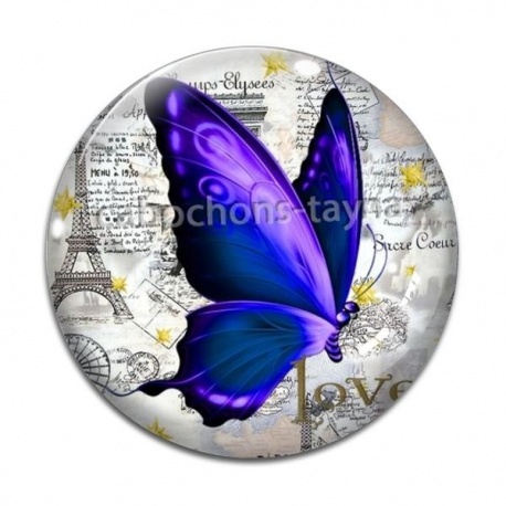 Cabochon Verre - papillon