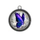 Pendentif Cabochon Argent - papillon