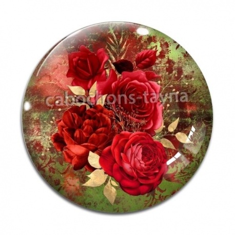 Cabochon Verre - rose