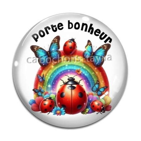 Cabochon Verre - porte bonheur