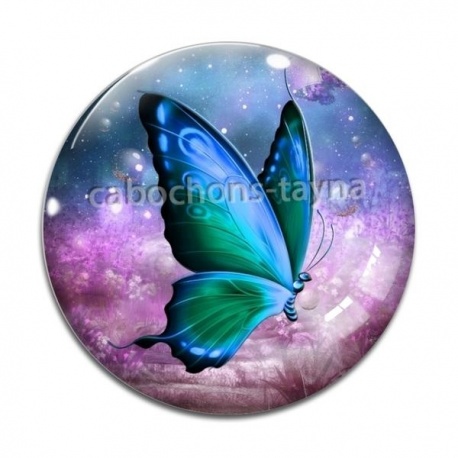 Cabochon Verre - papillon