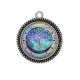 Pendentif Cabochon Argent - arbre de cie