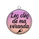 Pendentif Cabochon Argent - les clés de ma véranda