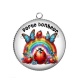 Pendentif Cabochon Argent - porte bonheur