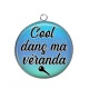 Pendentif Cabochon Argent -  cool dans ma véranda