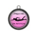 Pendentif Cabochon Argent - j'peux pas j'ai natation