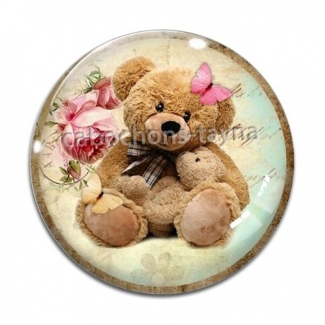 Cabochon Verre - ourson