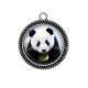 Pendentif Cabochon Argent - panda