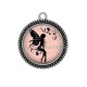 Pendentif Cabochon Argent - fée