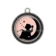Pendentif Cabochon Argent - fée