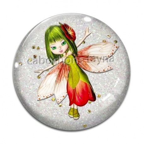 Cabochon Verre - fée