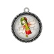 Pendentif Cabochon Argent - fée