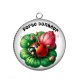 Pendentif Cabochon Argent - porte bonheur
