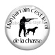 Cabochon Verre - mon parrain c'est le roi de la chasse