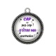 Pendentif Cabochon Argent - cap ou pas cap d'etre ma marraine