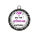 Pendentif Cabochon Argent - cap ou pas cap d'etre ma marraine