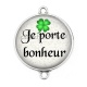 Connecteur Cabochon Argent - je porte bonheur