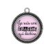 Pendentif Cabochon Argent - je suis une collègue qui déchire