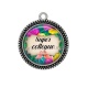 Pendentif Cabochon Argent - super collègue