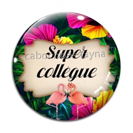 Cabochon Verre - super collègue