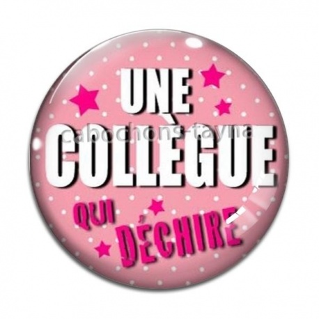 Cabochon Verre - une collègue qui déchire