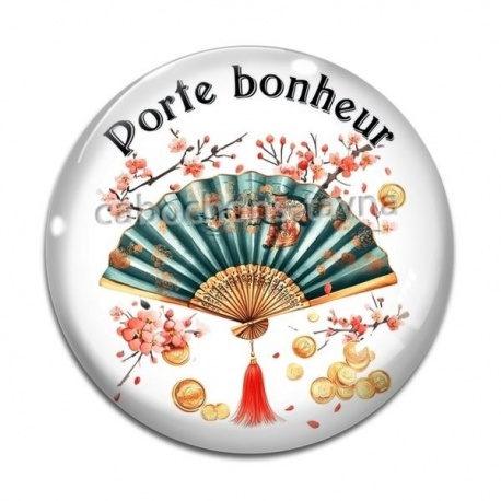 Cabochon Verre - porte bonheur