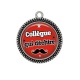 Pendentif Cabochon Argent - collègue qui déchire