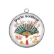 Pendentif Cabochon Argent - porte bonheur