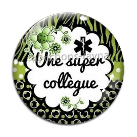 Cabochon Verre - une super collègue