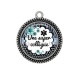 Pendentif Cabochon Argent - une super collègue