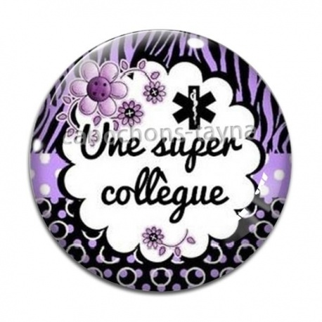 Cabochon Verre - une super collègue