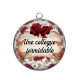 Pendentif Cabochon Argent - une collègue formidable