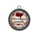 Pendentif Cabochon Argent - une collègue formidable