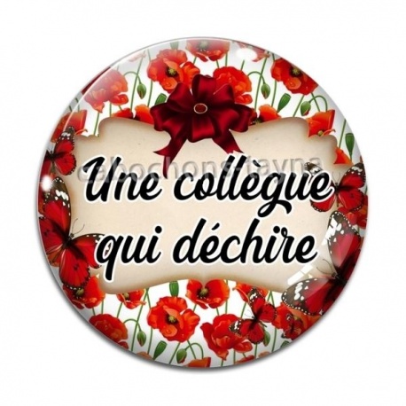 Cabochon Verre - une collègue qui déchire