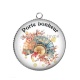 Pendentif Cabochon Argent - porte bonheur