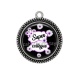 Pendentif Cabochon Argent - super collègue