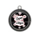 Pendentif Cabochon Argent - super collègue