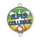 Connecteur Cabochon Argent - super collègue