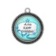 Pendentif Cabochon Argent - a ma super collègue