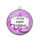 Pendentif Cabochon Argent - a ma super collègue