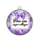 Pendentif Cabochon Argent - pour une super collègue