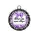 Pendentif Cabochon Argent - pour une super collègue