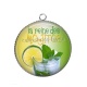 Pendentif Cabochon Argent - la reine des mojitos