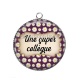 Pendentif Cabochon Argent -  super collègue