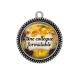 Pendentif Cabochon Argent - une collègue formidable