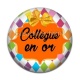 Cabochon Résine - collègue en or