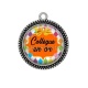Pendentif Cabochon Argent - collègue en or
