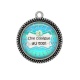 Pendentif Cabochon Argent - une collègue au top
