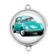 Connecteur Cabochon Argent - voiture